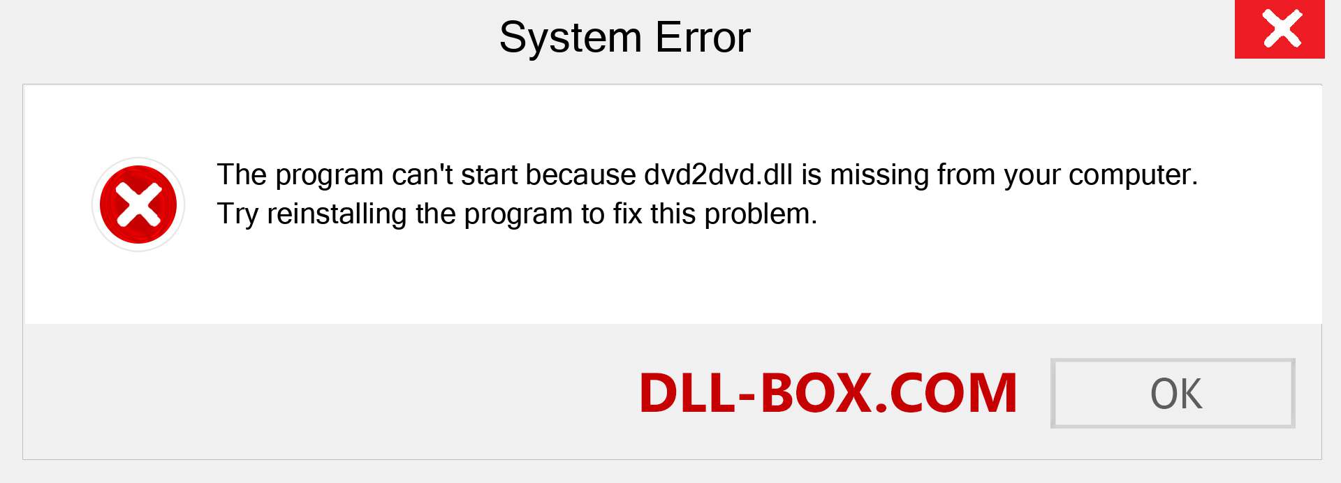  dvd2dvd.dll file is missing?. Download for Windows 7, 8, 10 - Fix  dvd2dvd dll Missing Error on Windows, photos, images